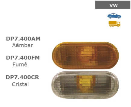 LANTERNA LATERAL AMBAR VOLKSWAGEN POLO SAVEIRO - DP7400AM D PAULA