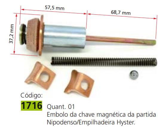 EMBOLO DE CHAVE MAG PARTNIP EMPILH HYST