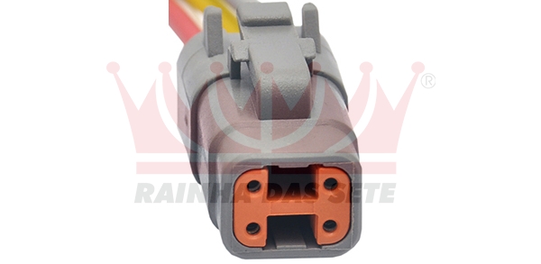 CHICOTE REPARO - CAMINHÃO - ONIBUS - AGRICOLA - LINHA DEUTSCH - 4 VIAS - FEMEA- 1.0MM- RAINHA DAS SDETE - ETE5446