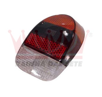LENTE LANTERNA TRASEIRA TRICOLOR VOLKSWAGEN FUSCA - ETE7321TR RAINHA DAS SETE