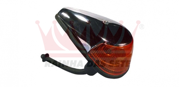 LANTERNA DIANTEIRA AMARELA  COMPLETA VW FUSCA - RAINHA- ETE7346AM