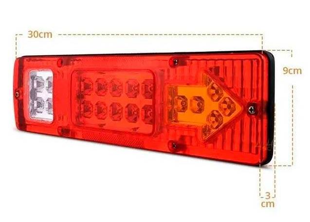 LANTERNA TRASEIRA CAMINHOES E ONIBUS CARRETAS VERMELHA  BIVOLT  - FLX25.1010