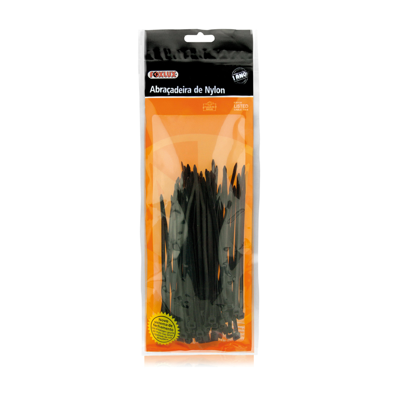 ABRACADEIRA NYLON PRETA 20CM X4,5 - GW200M