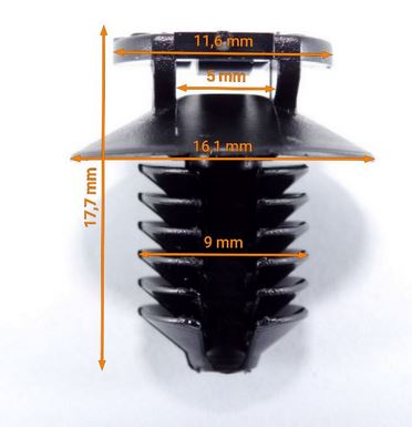 GRAMPO PLUG PARA ABRACADEIRA PLASTICA CHAPA COM FURO - FP8HSPR100 FRONTEC