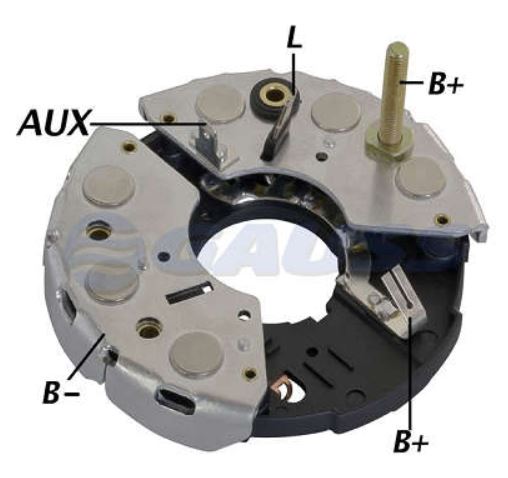 PLACA RETITIFACODRA 75 AMPERES FIAT ELBA, UNO, FIORINO - GA1275 GAUSS