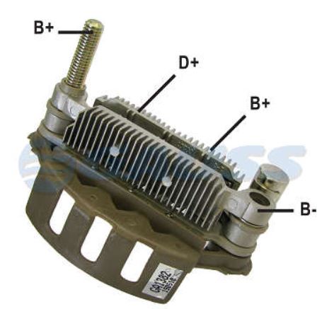 PLACA RETIFICADORA MAZDA 626 COM CAPACITOR - GA1382 GAUSS