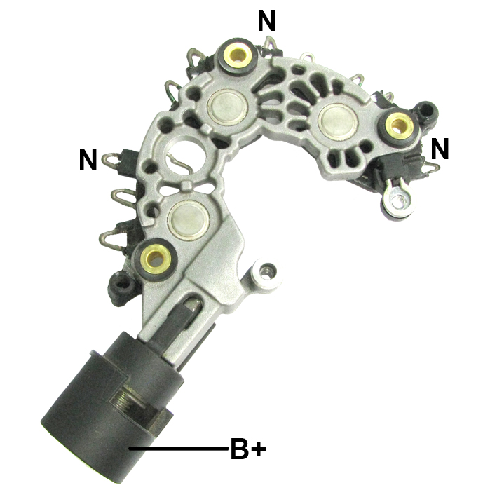 PLACA RETIFICADORA ALTERNADOR FIAT TODOS E-TORQ 105A - GA1417  