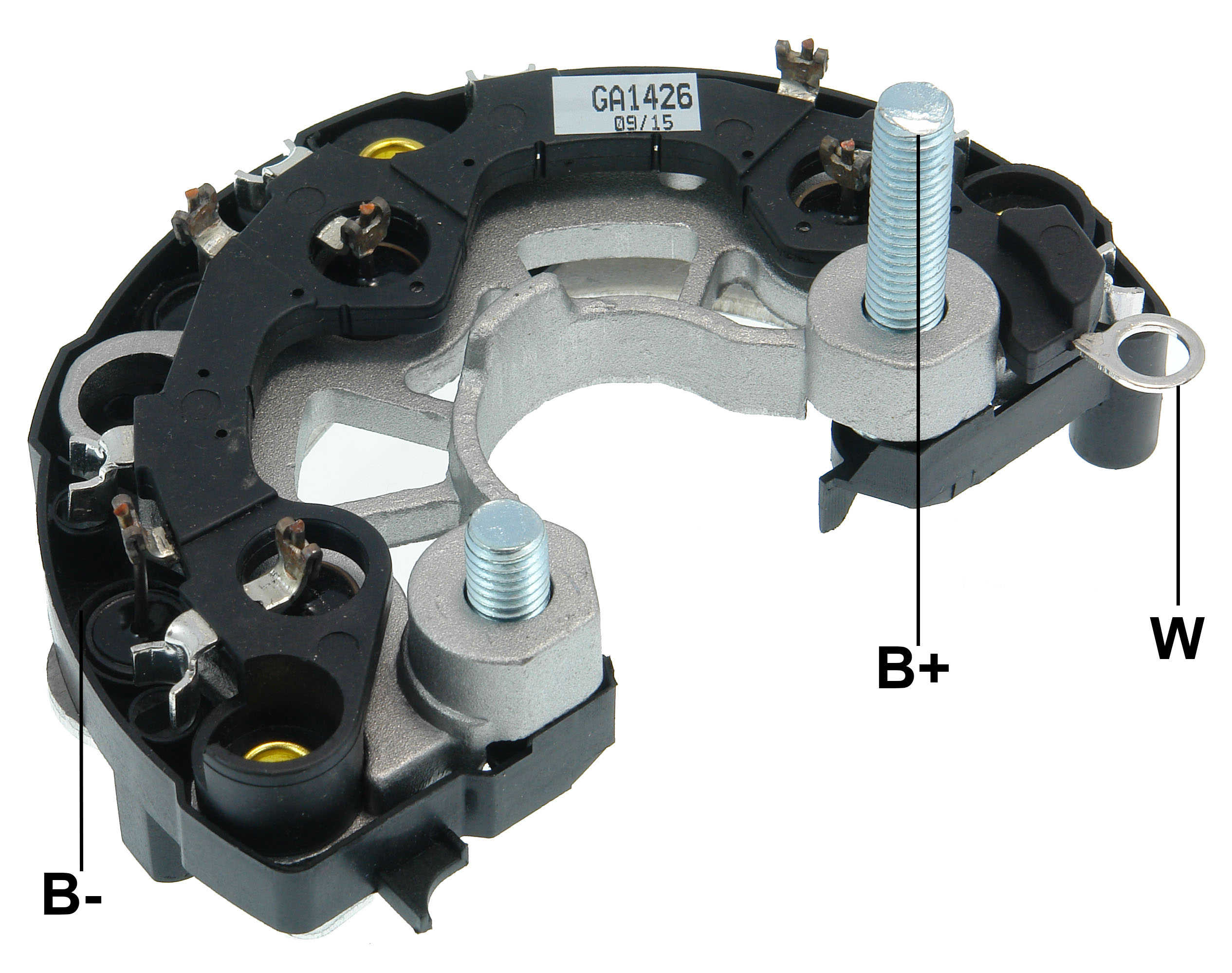 PLACA RETIFICADORA ALTERNADOR FIAT STRADA STILO 1.6 16V 120A - GA1426  
