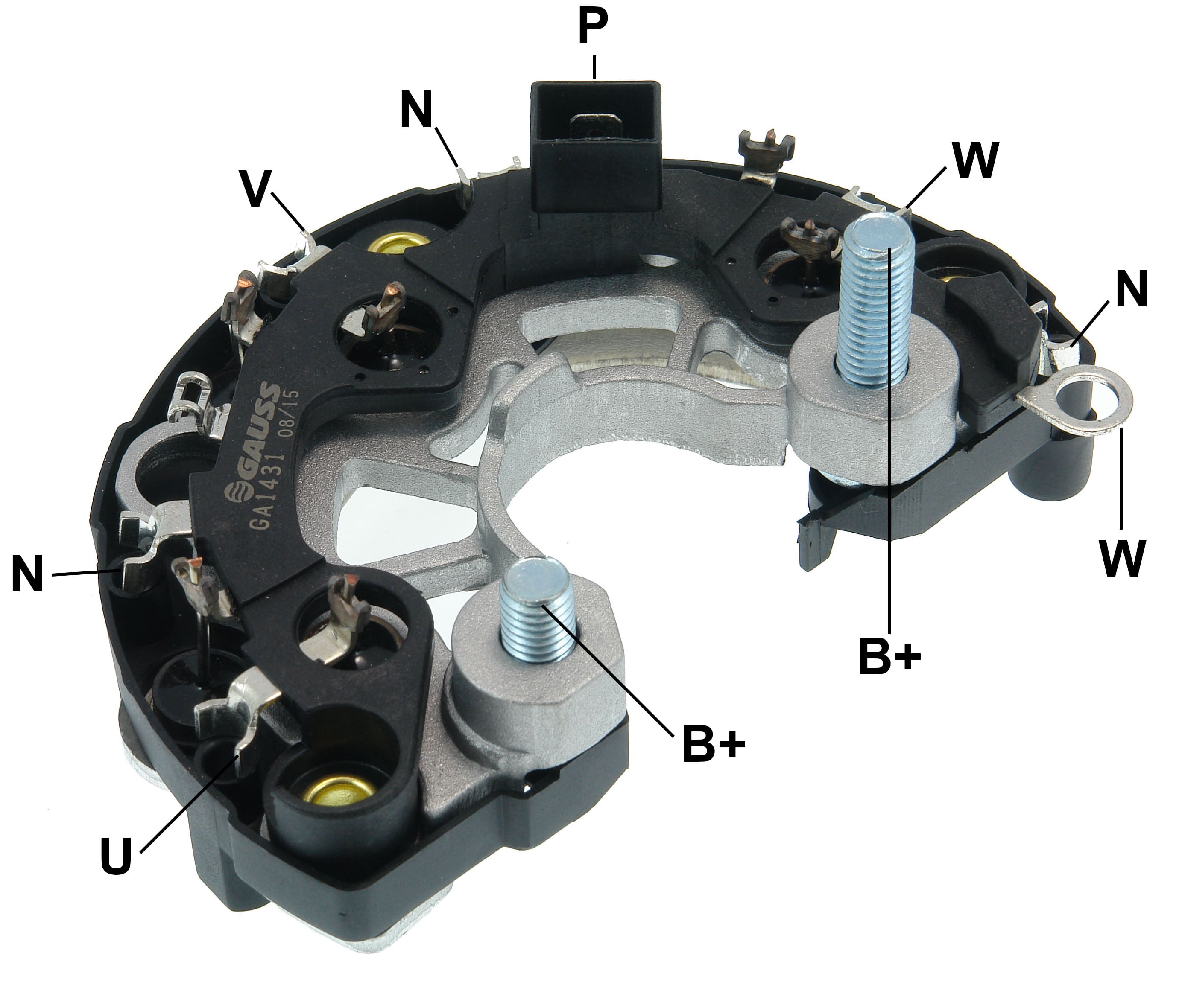 PLACA RETIFICADORA ALTERNADOR CUMMINS FORD BOSCH 105A  - GA1431  