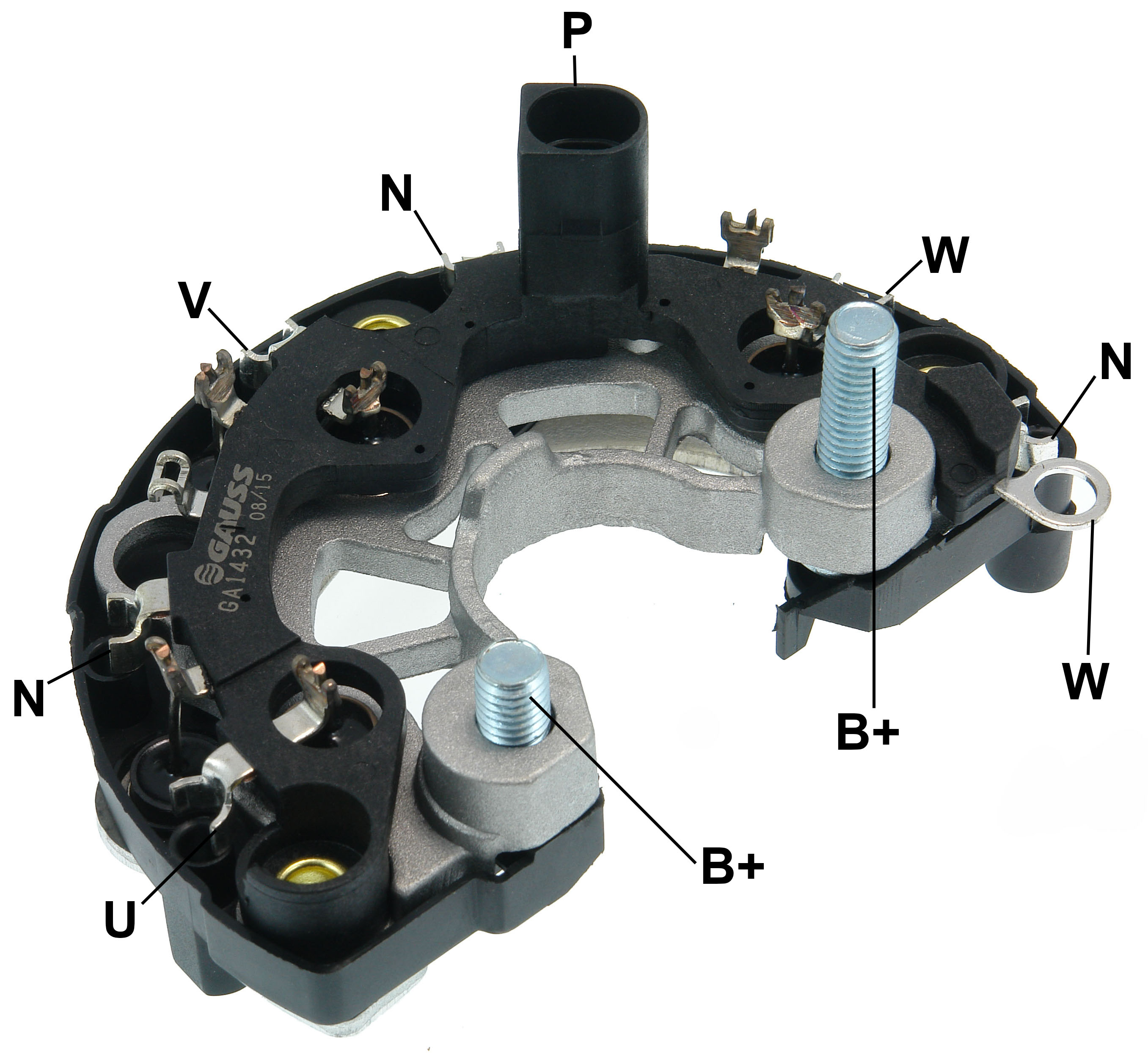 PLACA RETIFICADORA ALTERNADOR MB 710 1214 BOSCH 150A - GA1432  