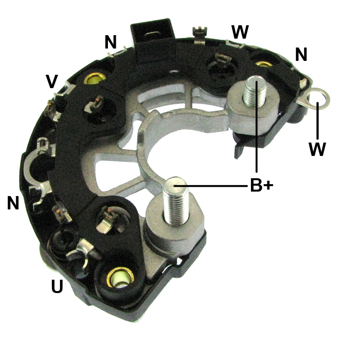PLACA RETIFICADORA ALTERNADOR VW CAMINHAO 13.180 BOSCH 90AH - GAUSS GA1439