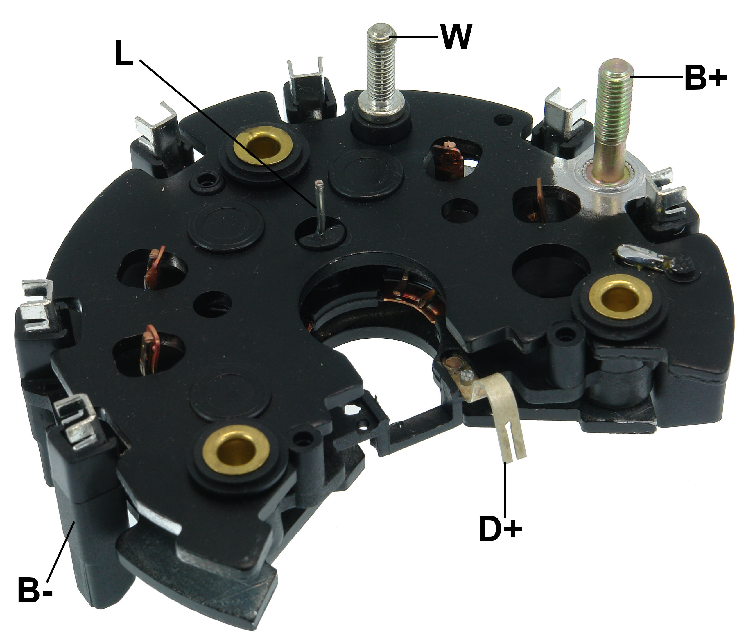 PLACA RETIFICADORA ALTERNADOR FORD ZETEC 16V BOSCH 90A - GA1584  