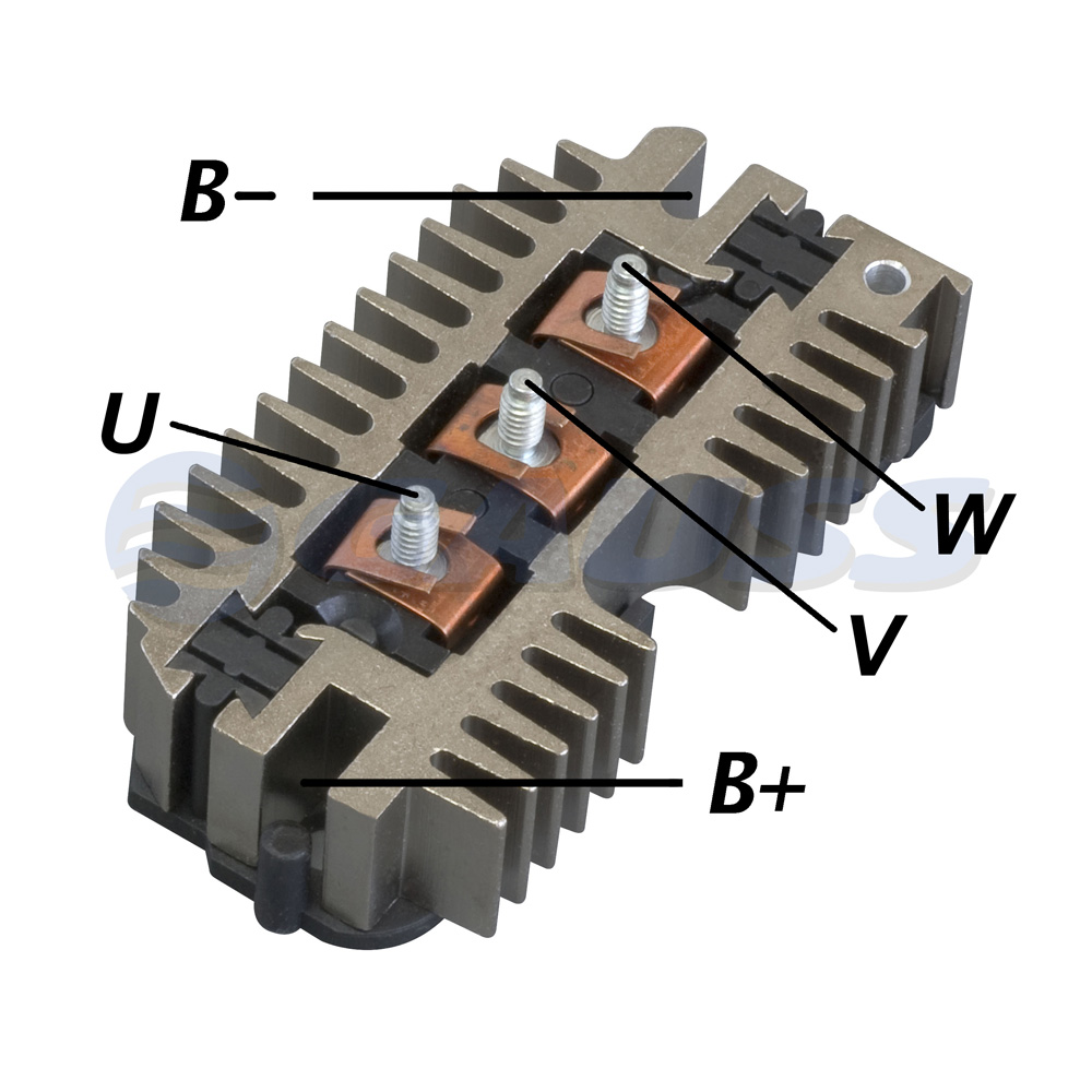 PLACA RETIFICADORA ALTERNADOR GM JEEP GMC DELCO 120A - GA1627  