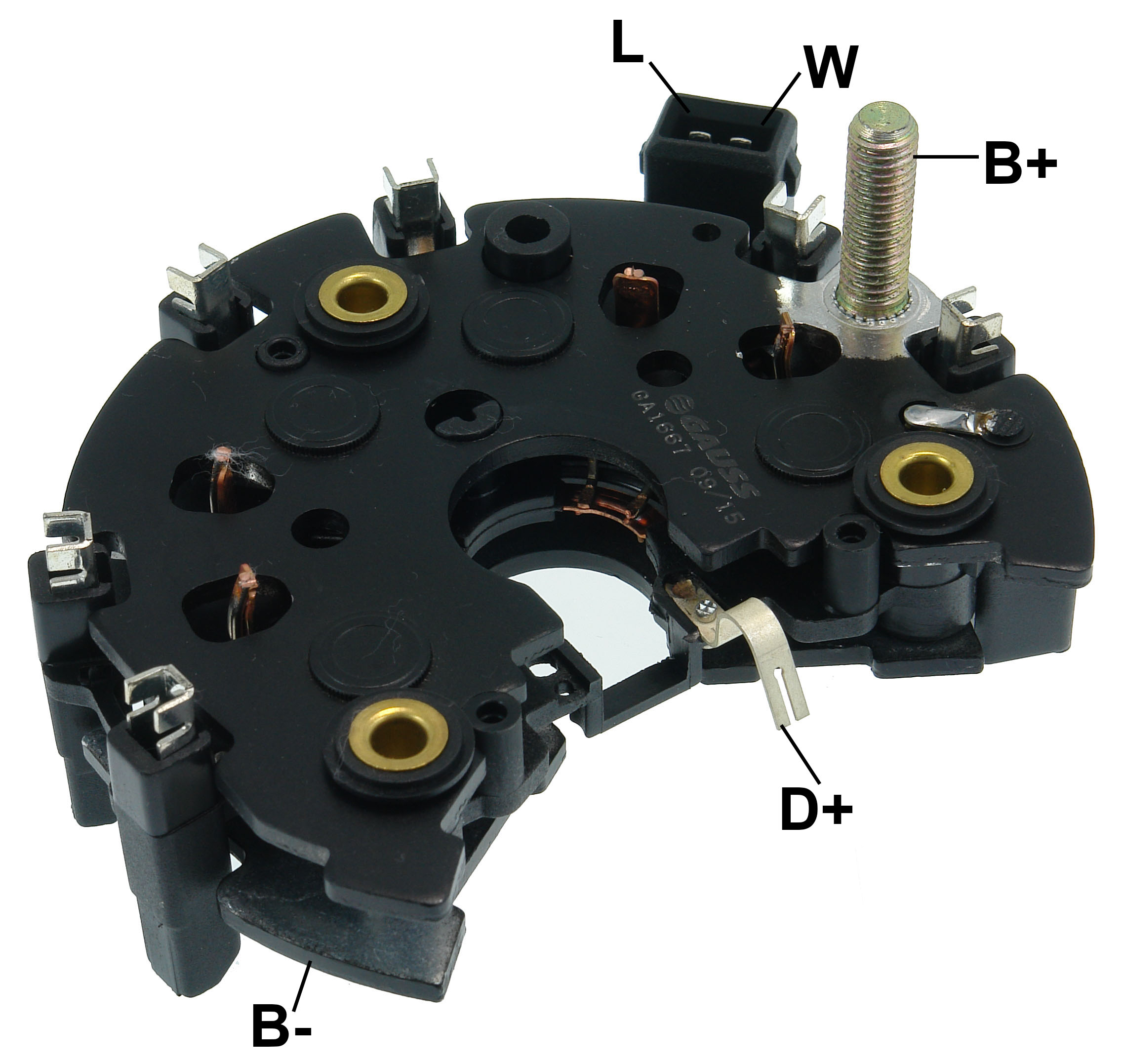 PLACA RETIFICADORA ALTERNADOR MB VW GOLF JETTA BOSCH 90A - GA1667