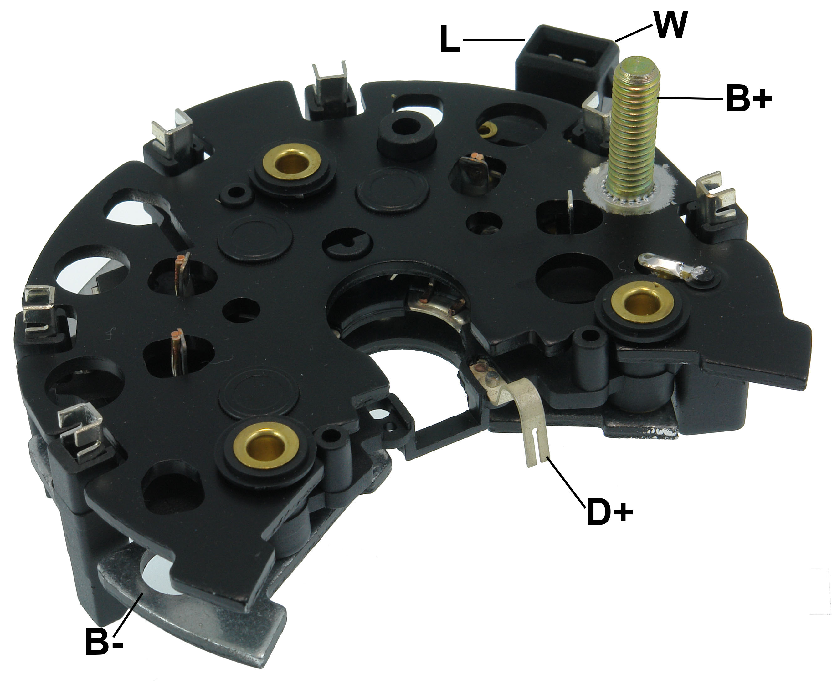 PLACA RETIFICADORA ALTERNADOR VW GOLF AUDI A3 BOSCH 120A - GA1734  