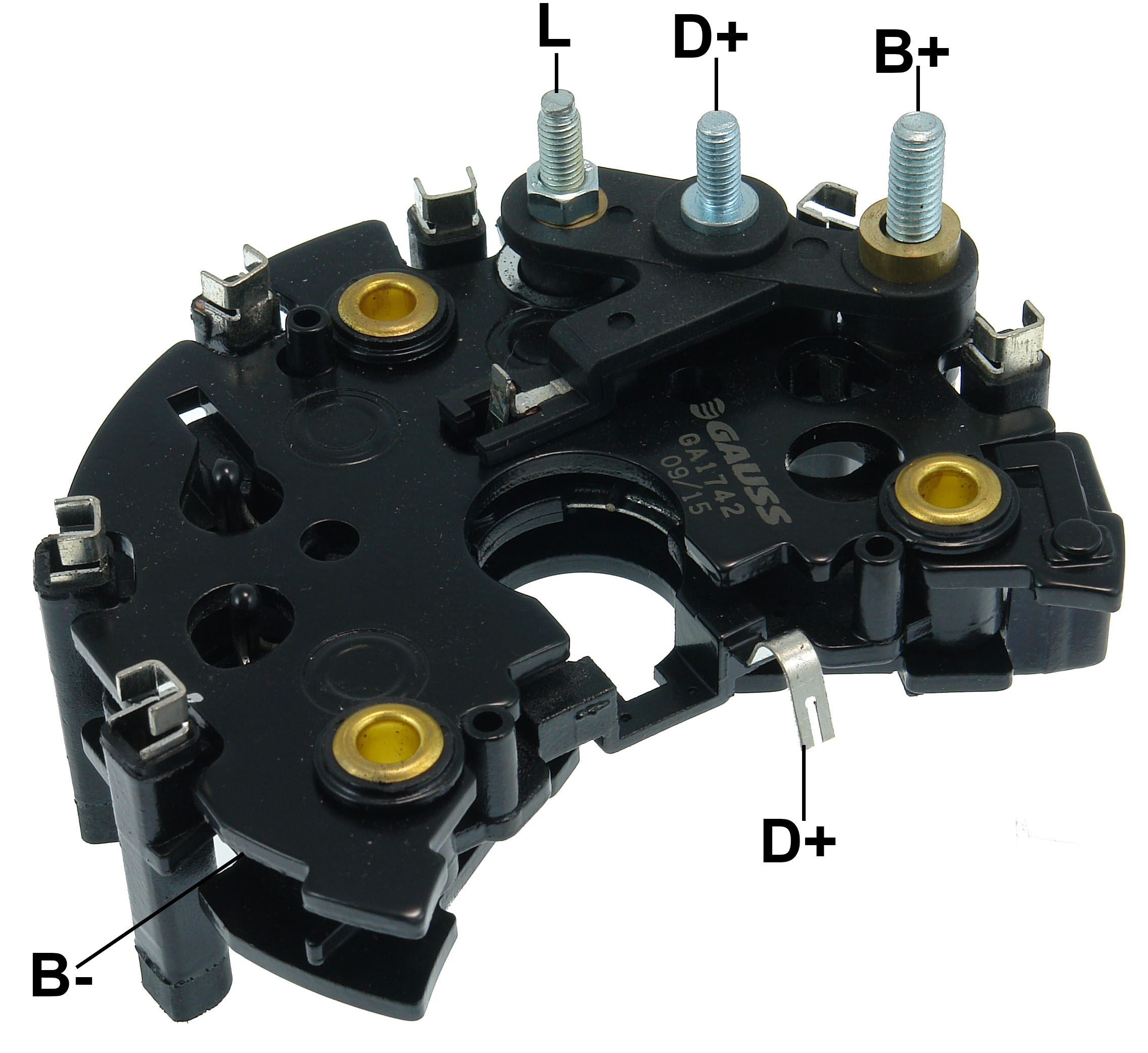 PLACA RETIFICADORA ALTERNADOR FORD ESCORT FIESTA ZETEC 90A - GA1742  
