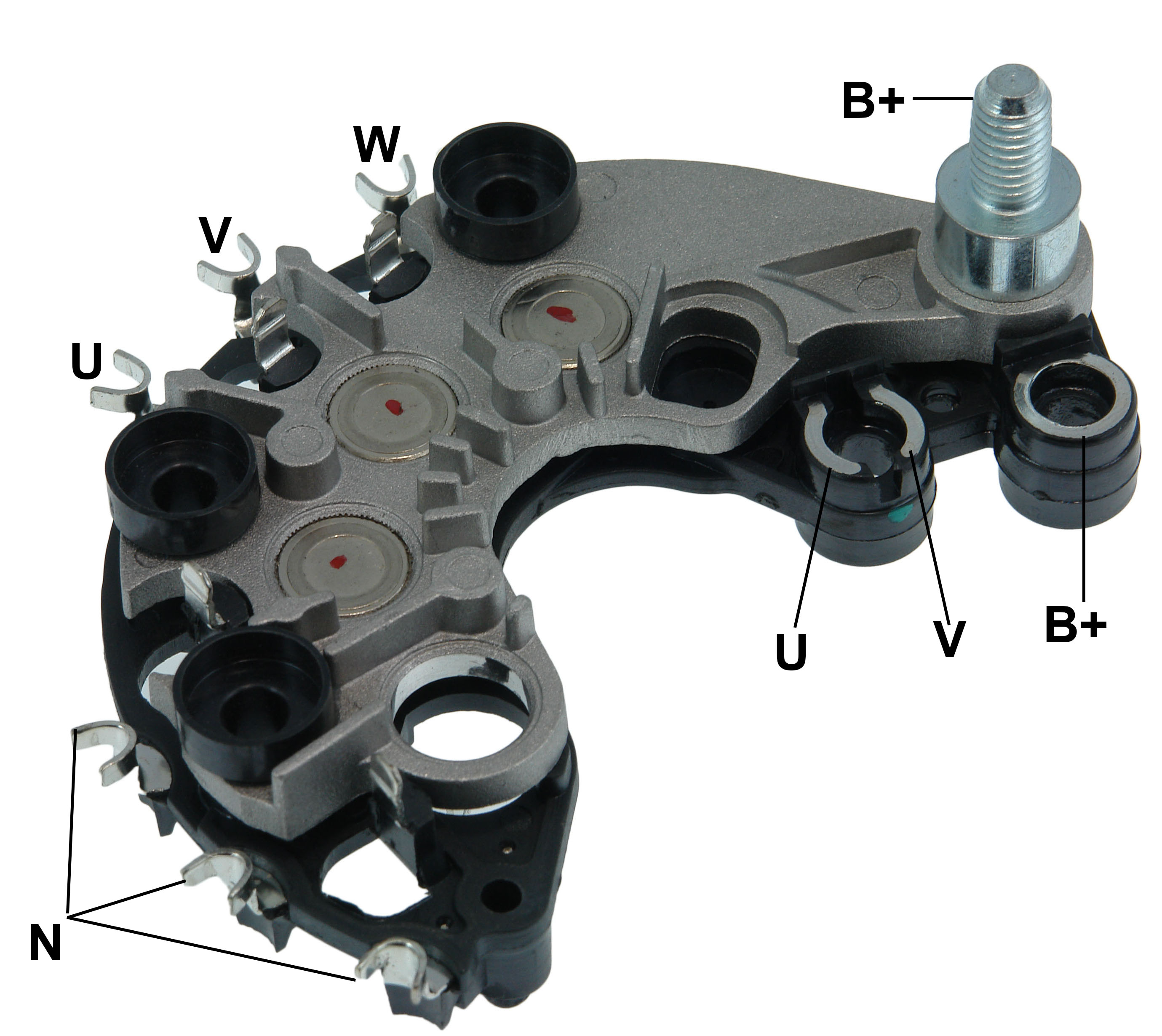 PLACA RETIFICADORA ALTERNADOR RENAULT CLIO MEGANE VALEO 120A - GA1809  