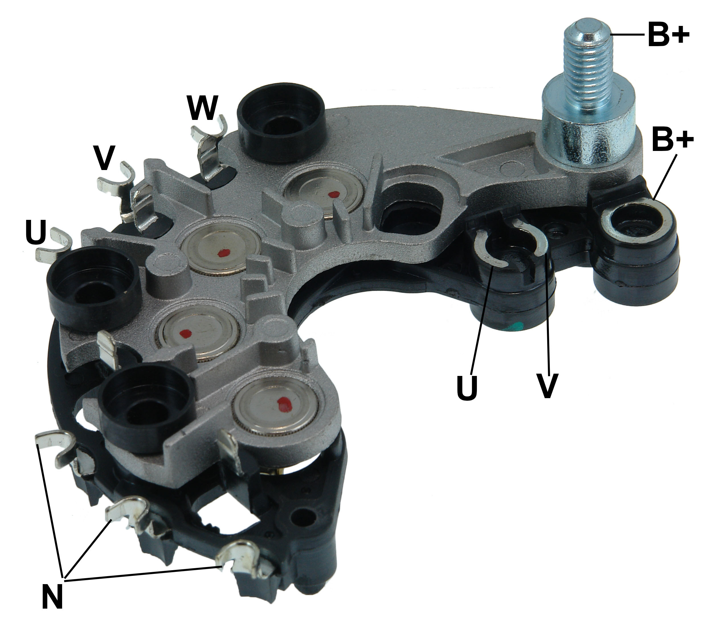 PLACA RETIFICADORA ALTERNADOR FIAT PALIO GM CORSA VALEO 100A - GA1825  