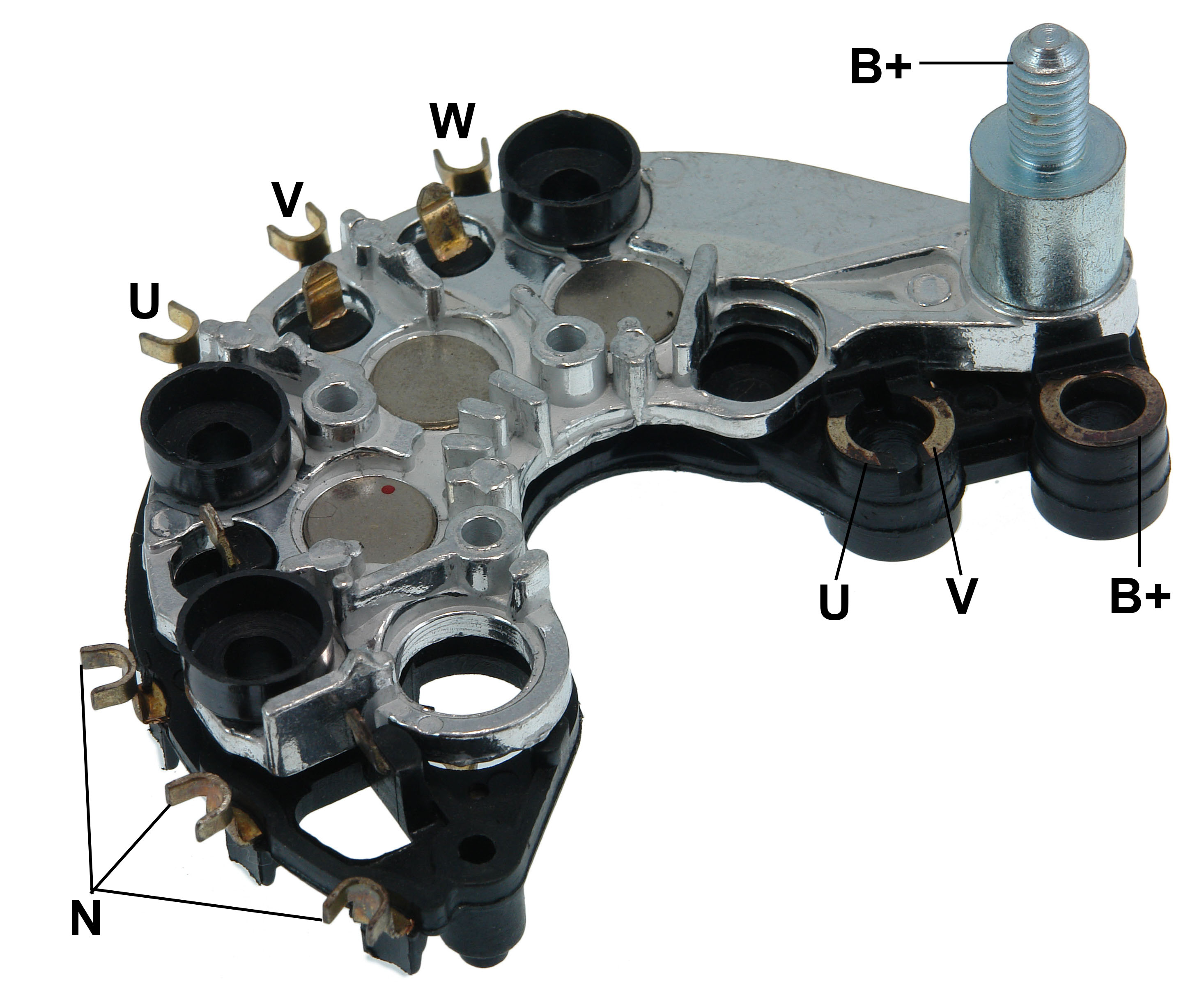PLACA RETIFICADORA ALTERNADOR FOX POLO SEDAN VALEO 120A - GA1884  