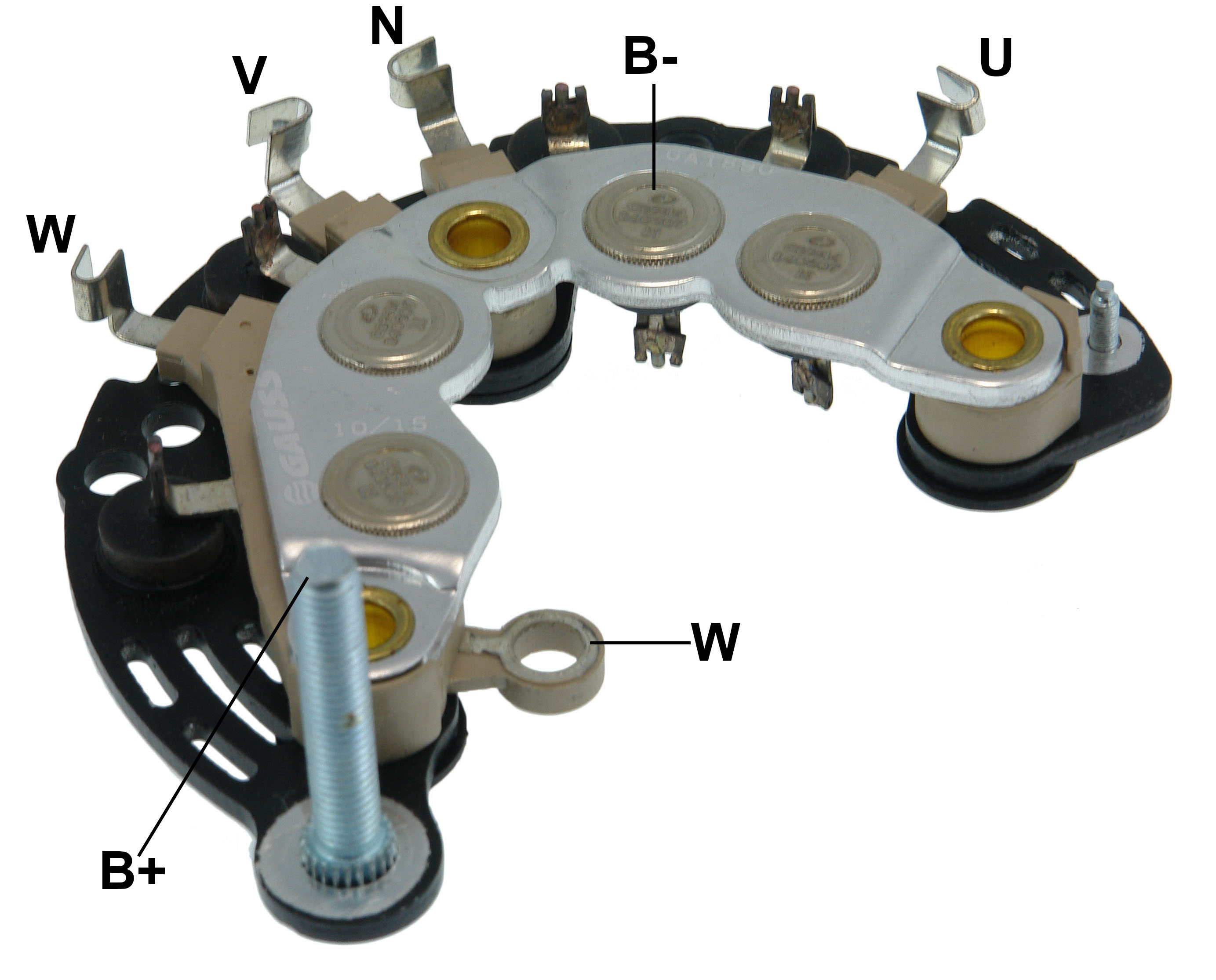 PLACA RETIFICADORA ALTERNADOR FORD ECOSPORT FIESTA 95A - GA1890  