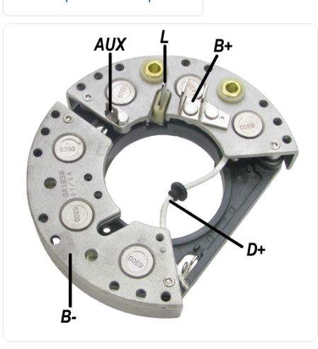 PLACA RETIFICADORA 12V 65A VOLKSWAGEN GOL, PARATI - GA1939 GAUSS
