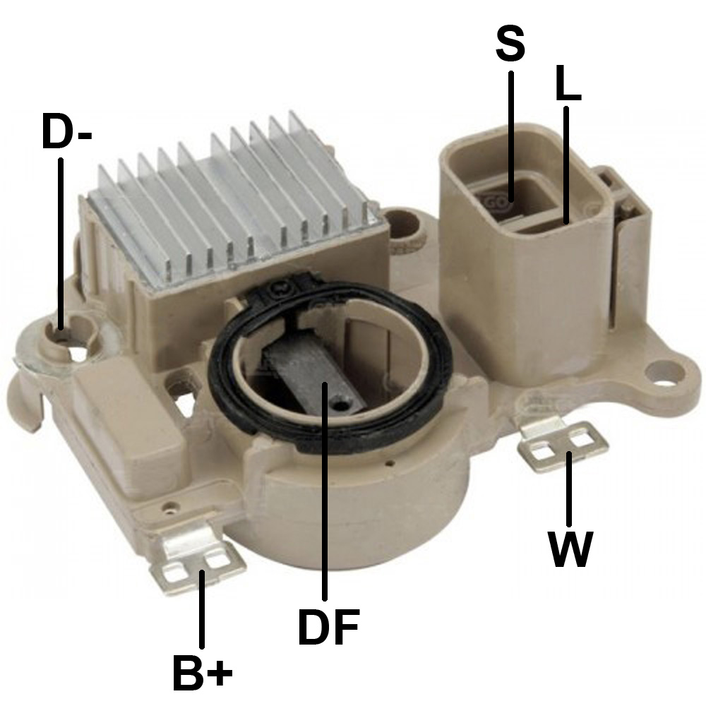 REGULADOR DE VOLTAGEM ALTERNADOR MITSUBISHI PAJERO GLS TURBO MONTERO 2000, PAJERO FULL (GAUSS) - GA774
