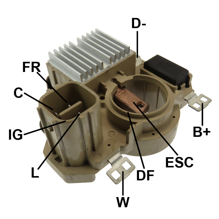 REGULADOR ALTERNADOR HONDA FIT 05.. CIVIC 14V - GA868   