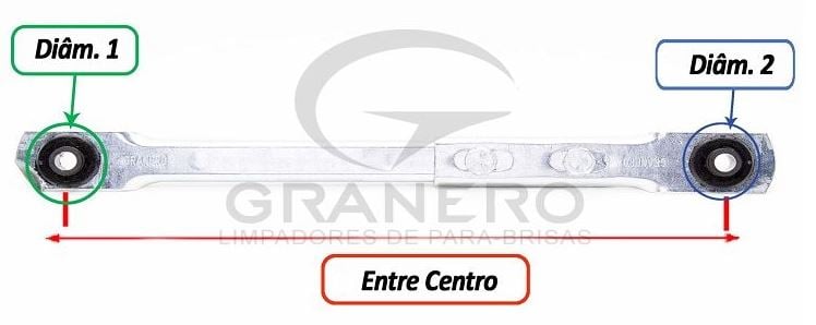 BARRA MBB-3 LIMPADORES CABINE ALTERNADOR  - GRA50C  