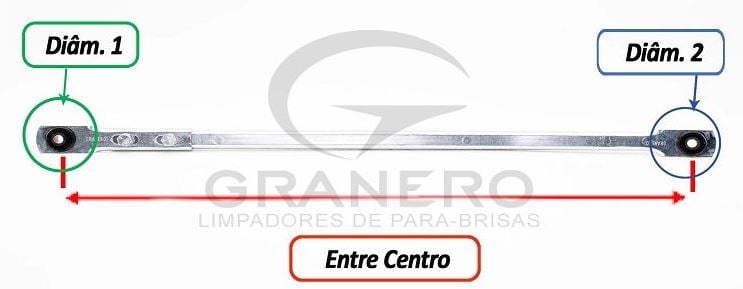 BARRA MBB-3 LIMPADORES CABINE ALTERNADOR  - GRA50E  