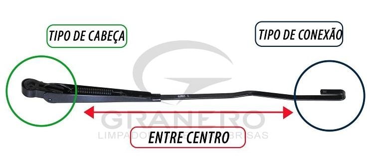 BRAÇO DO LIMPADOR DE PARA-BRISA DA M.BENZ AXOR ATEGO 2006 EM DIANTE  - GRA800  