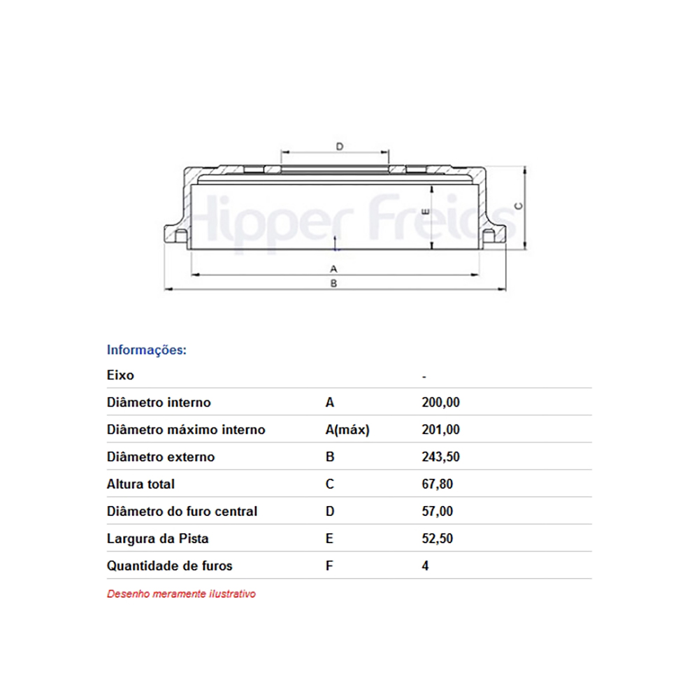 TAMBOR FREIO TRAS MONZA 82-96 GM