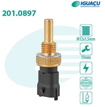 SENSOR DE TEMPERATURA FIAT TORO  JEEP RENEGADE  DIESEL 2015 EM DIANTE - IGUAÇU 201.0897