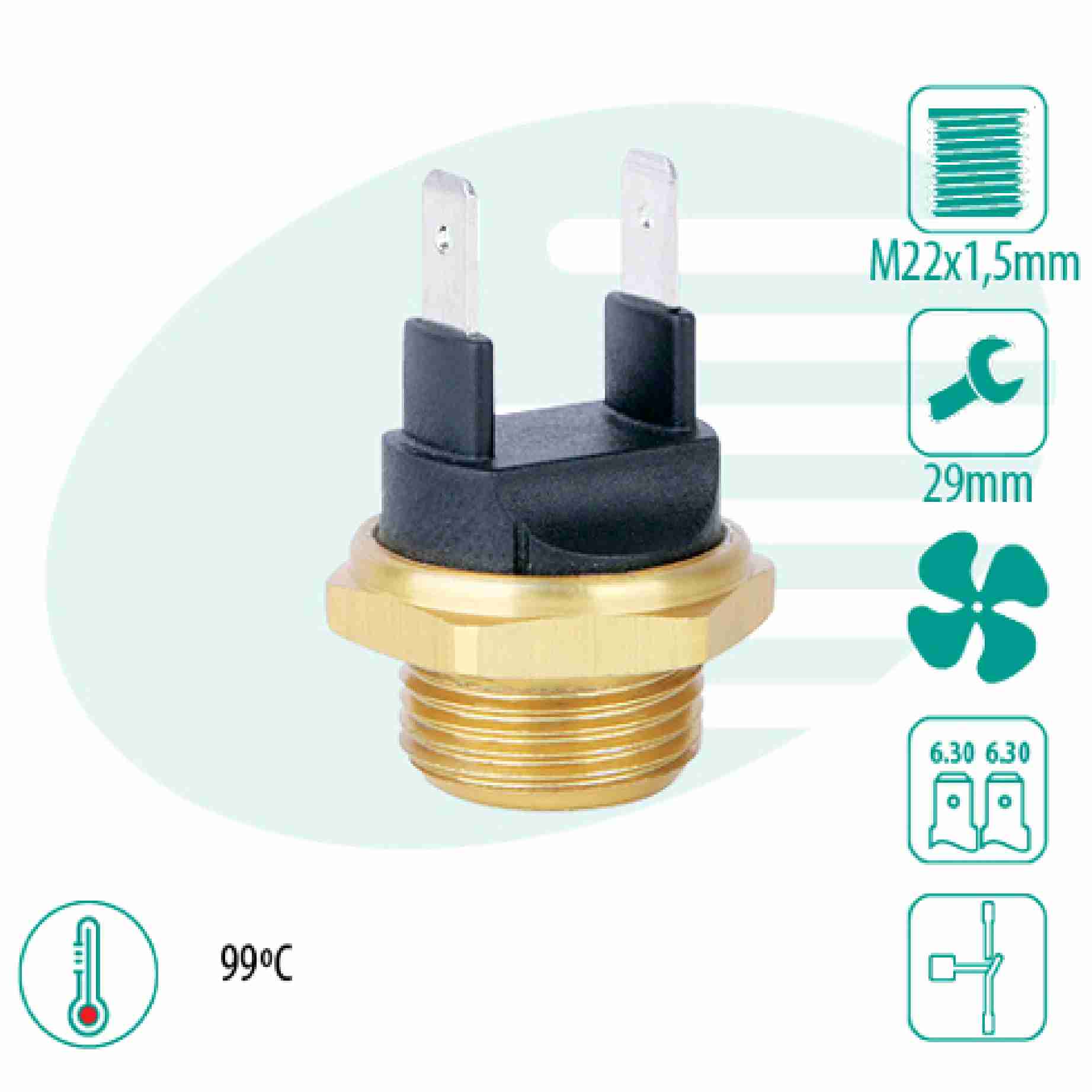 SENSOR TEMPERATURA RADIADOR (CEBOLÃO)  FORD ESCORT (71099) - IG301.0410-99