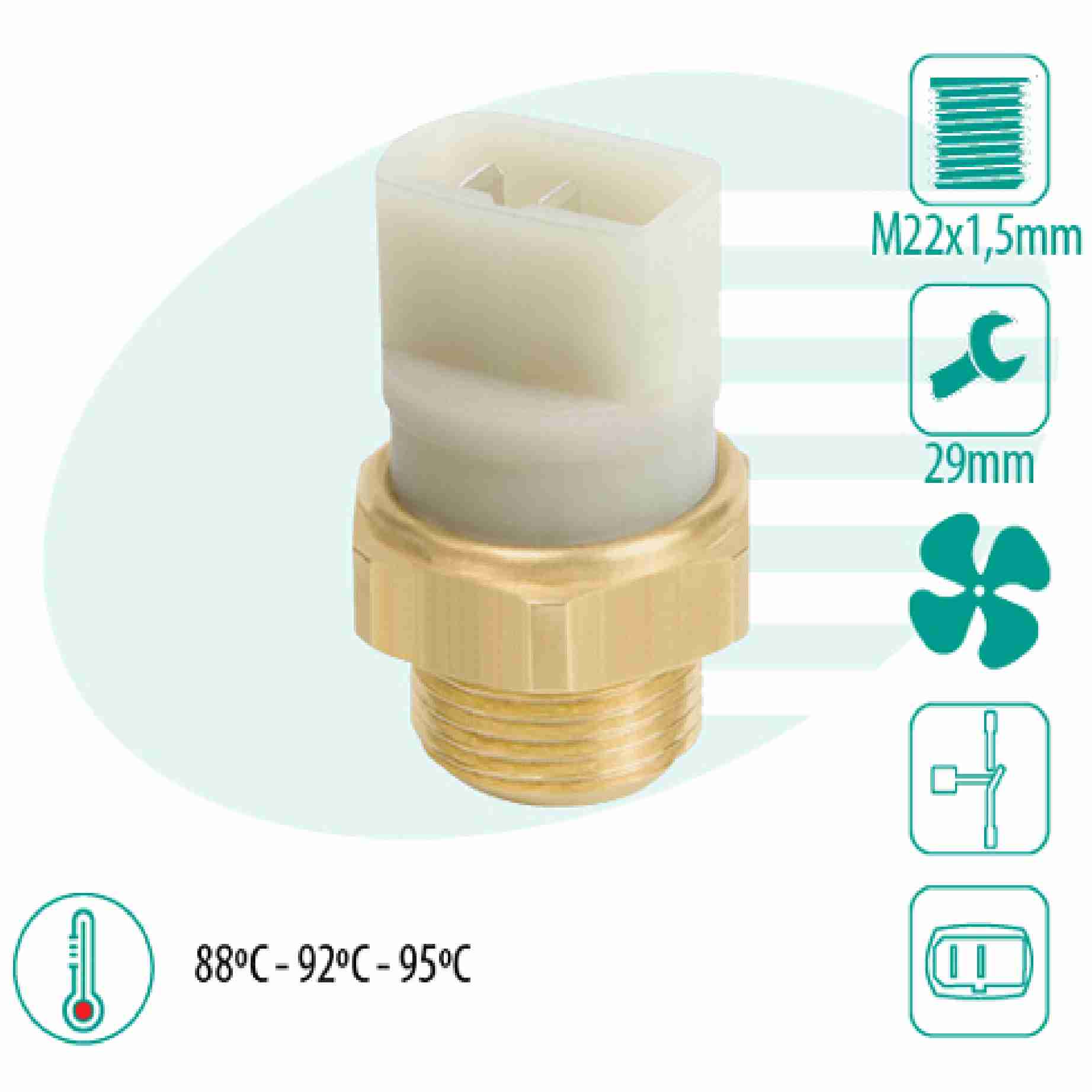 SENSOR TEMPERATURA RADIADOR (CEBOLÃO)  95-84(71895) - IG301.0418-95