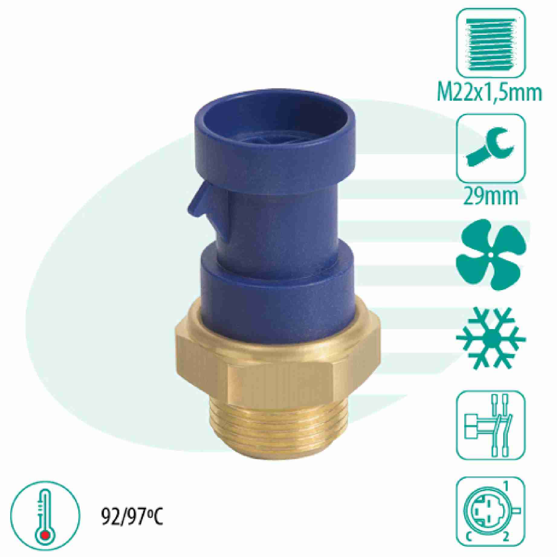 SENSOR TEMPERATURA RADIADOR (CEBOLÃO)  PALIO SIENA 3P - IG301.0425-92/97