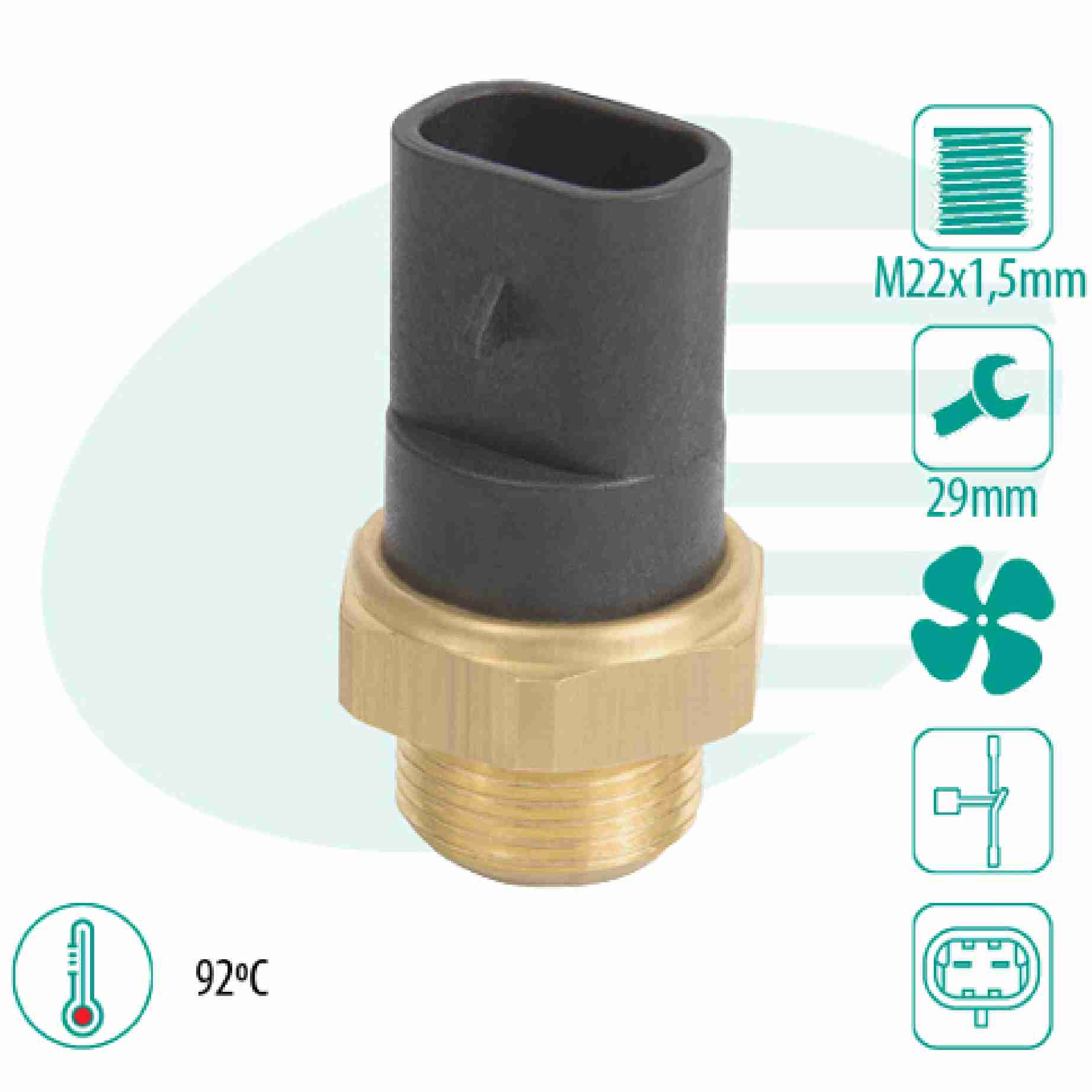 SENSOR TEMPERATURA RADIADOR (CEBOLÃO)  PALIO SIENA 2P - IG301.0426-92