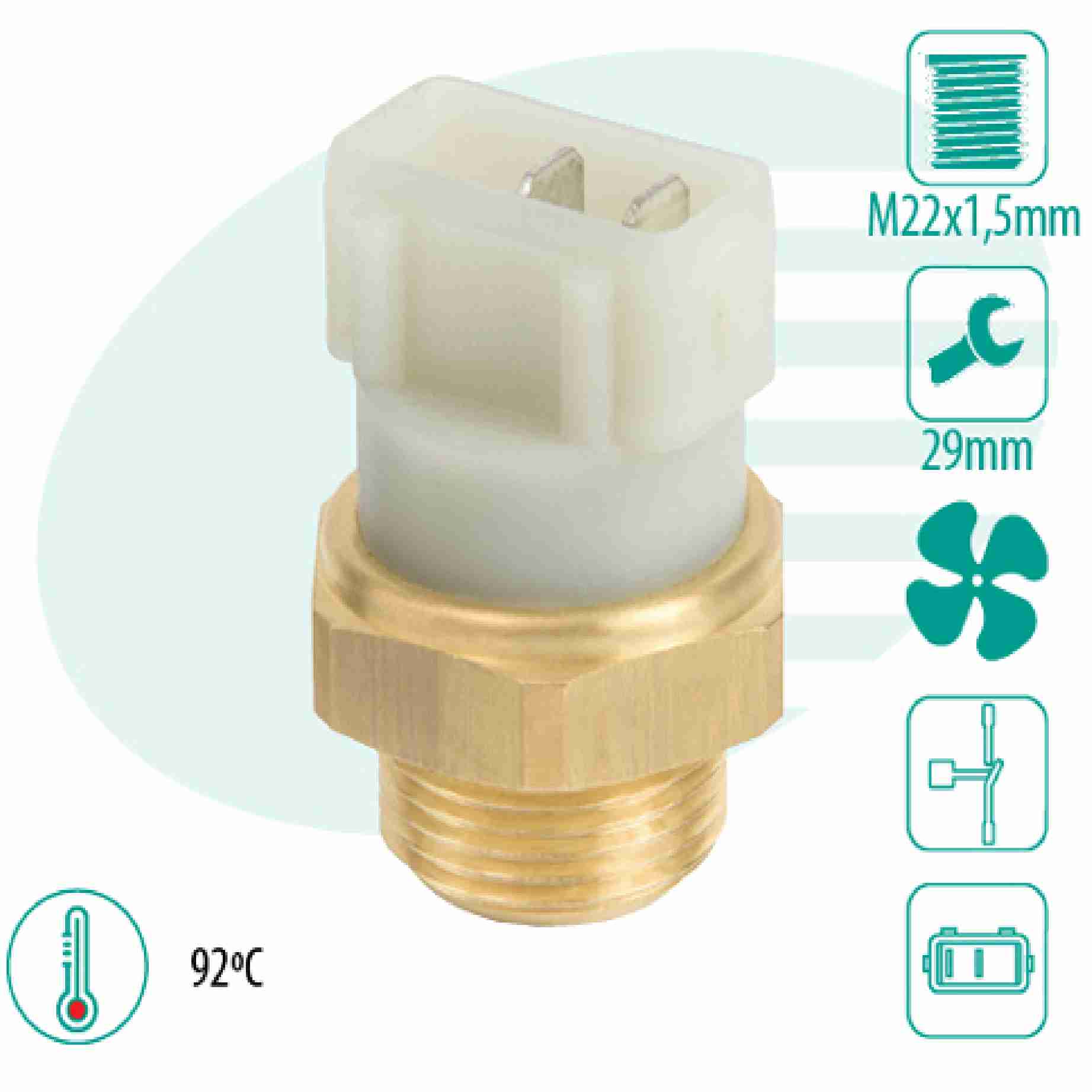 SENSOR TEMPERATURA RADIADOR (CEBOLÃO)  GOL/LOGUS (75592)2TER - IG301.0455-92