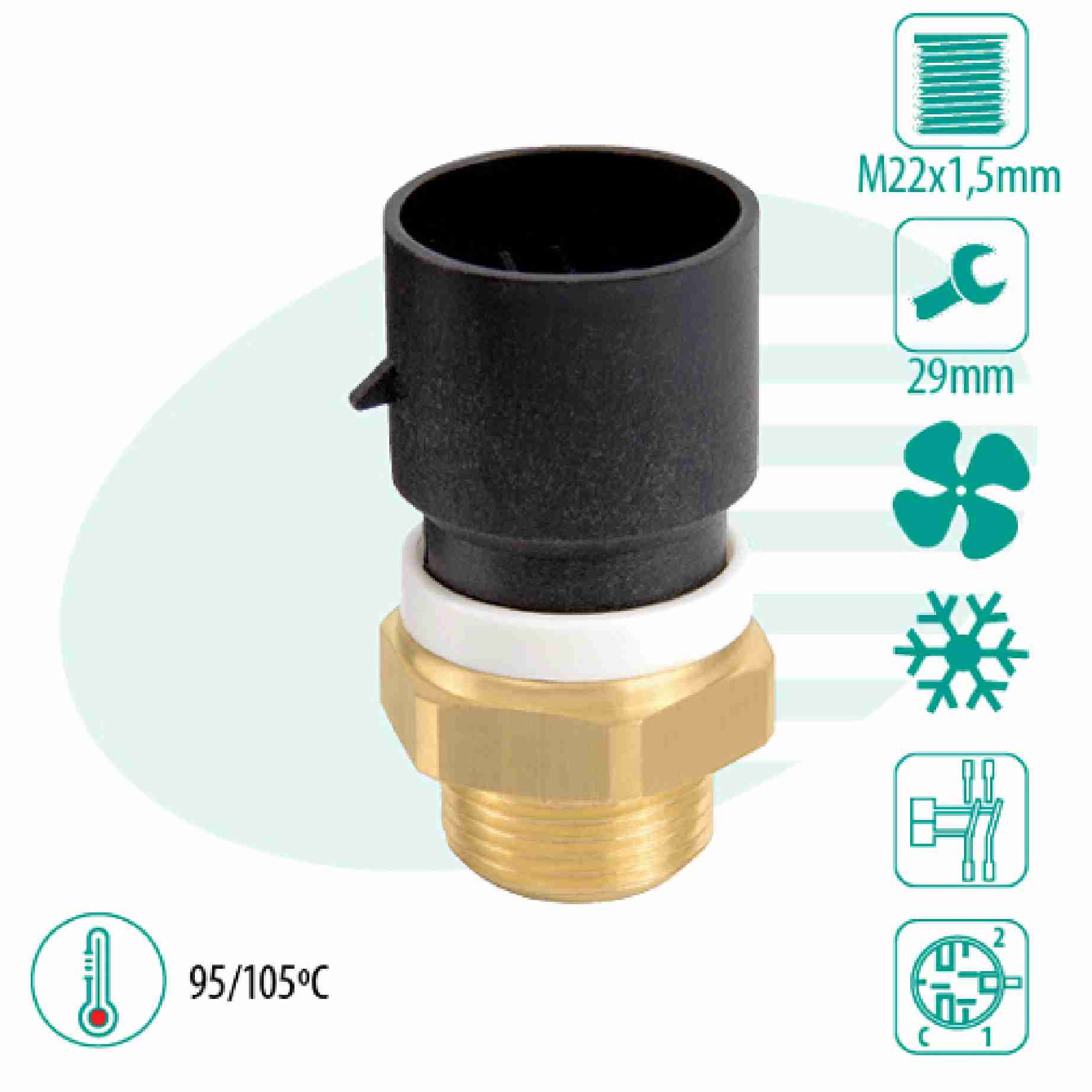 SENSOR TEMPERATURA RADIADOR (CEBOLÃO)  S10-BLAZER (76095/105 - IG301.0460-95/105