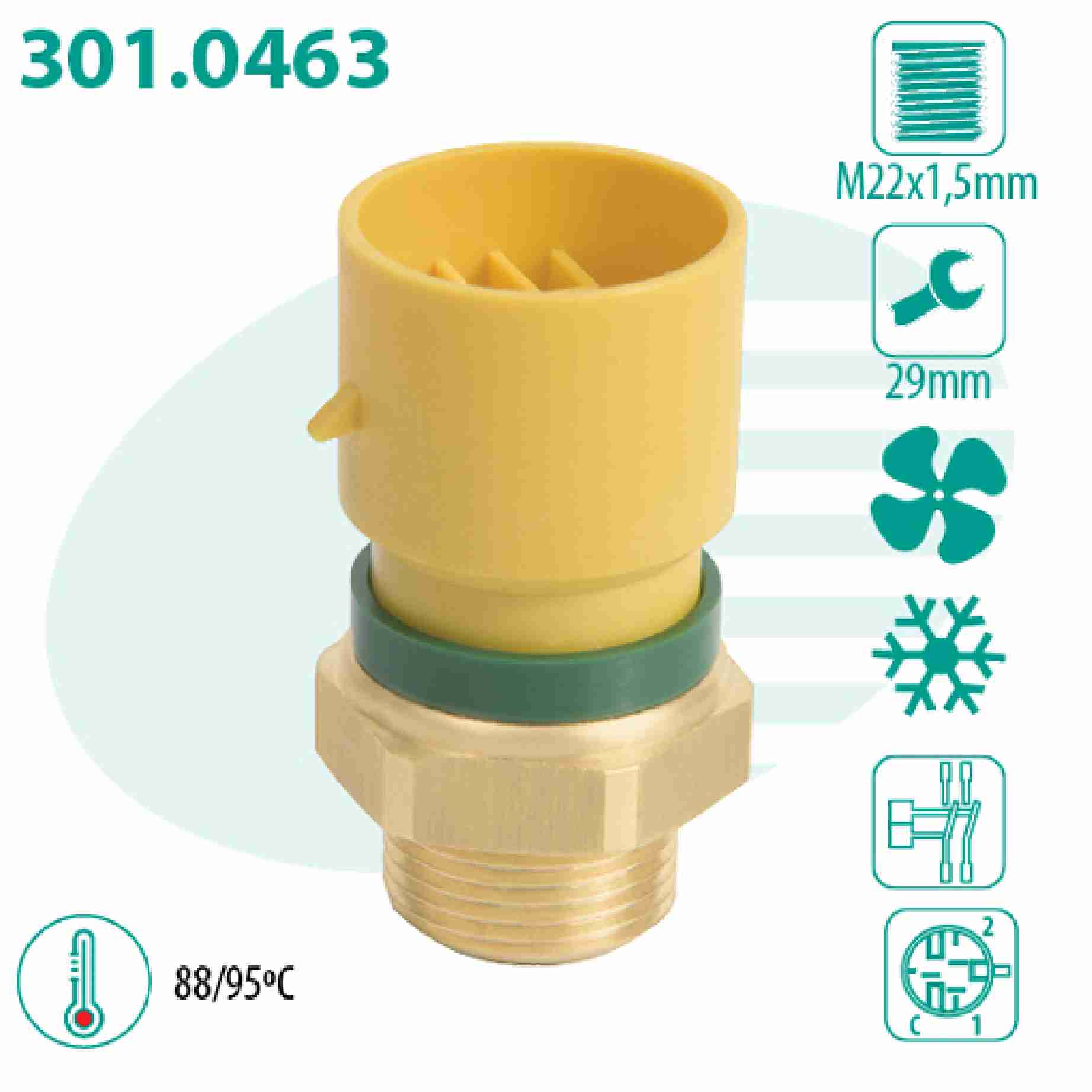 SENSOR TEMPERATURA RADIADOR (CEBOLÃO)  ASTR 92...C/AR (76388/9 - IG301.0463-88/95
