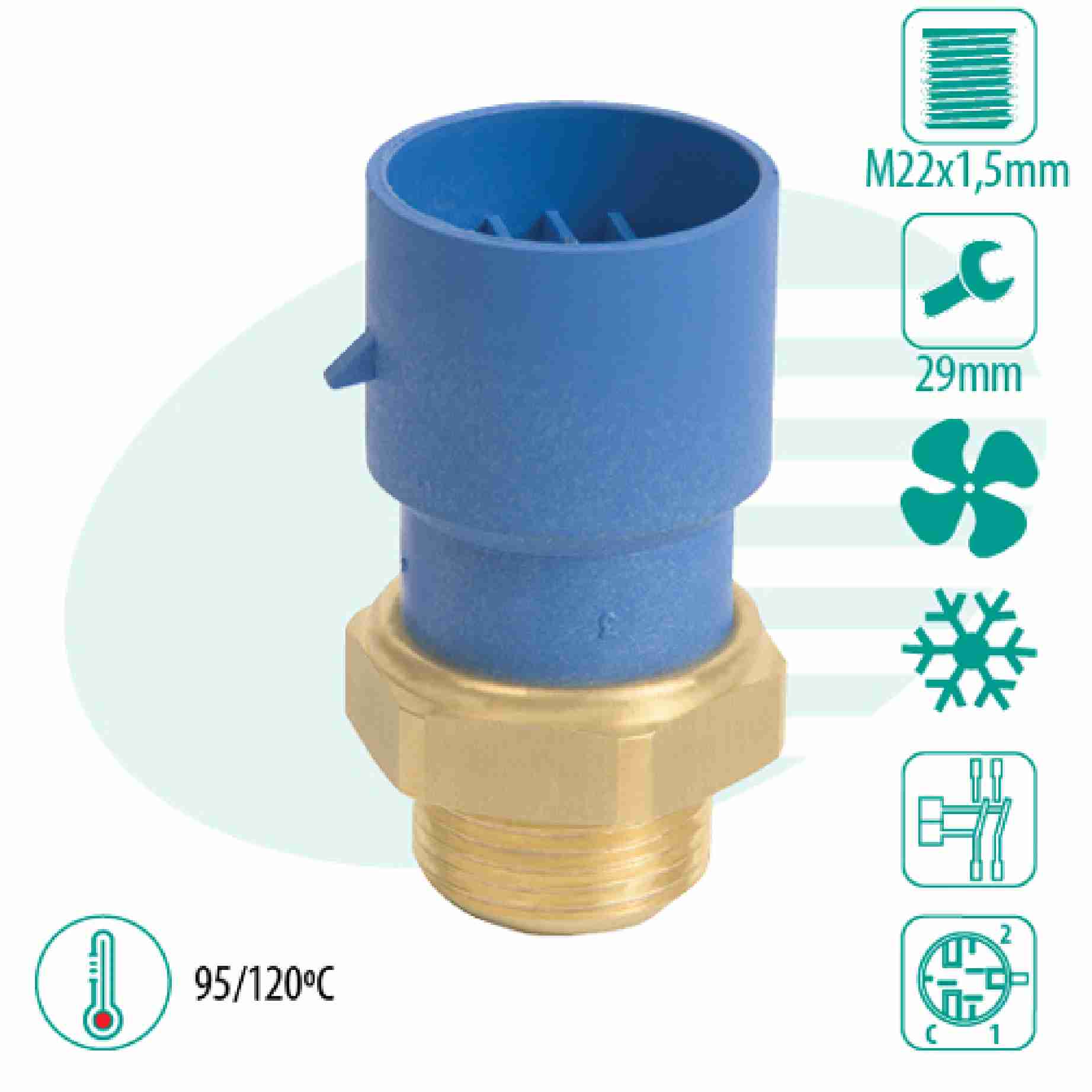 SENSOR TEMPERATURA RADIADOR (CEBOLÃO)  VECTTRA 93...(76795/12 - IG301.0467-95/120