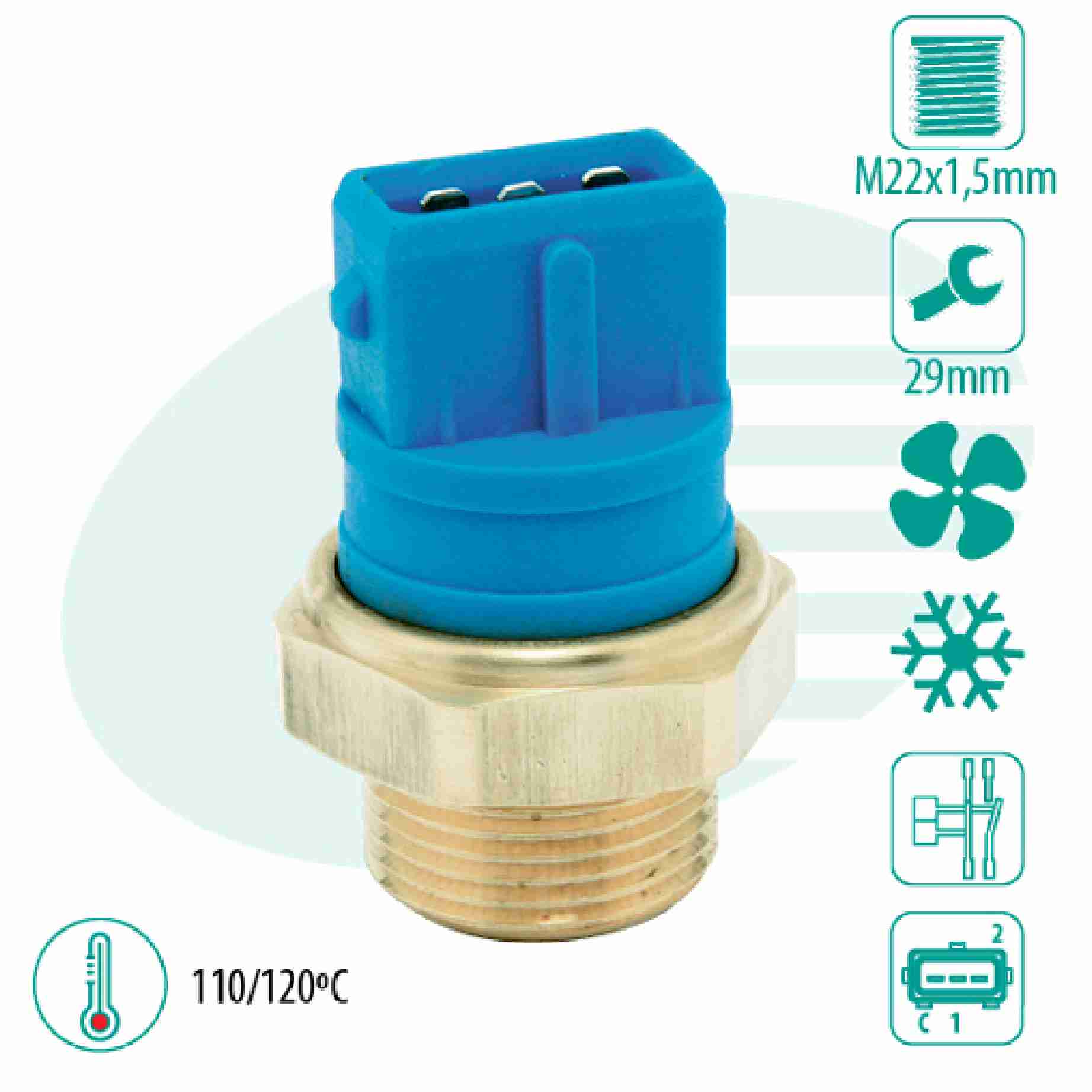 SENSOR TEMPERATURA RADIADOR (CEBOLÃO)  VECTRA 90... C/AR - IG301.0538-110/120