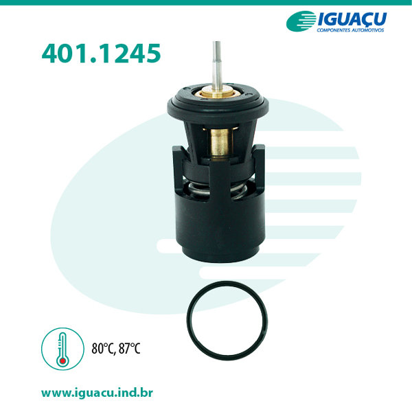VÁLVULA TERMOSTÁTICA VW GOL GV  FOX  AUDI A3  - IGUAÇU 401.1245.80