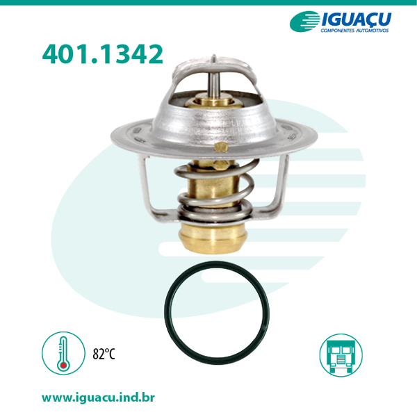 VALVULA TERMOSTATICA FORD F-350 MOTOR CUMMINS DIESEL 1998 ATE 2012 - IGUAÇU 401.1342-82
