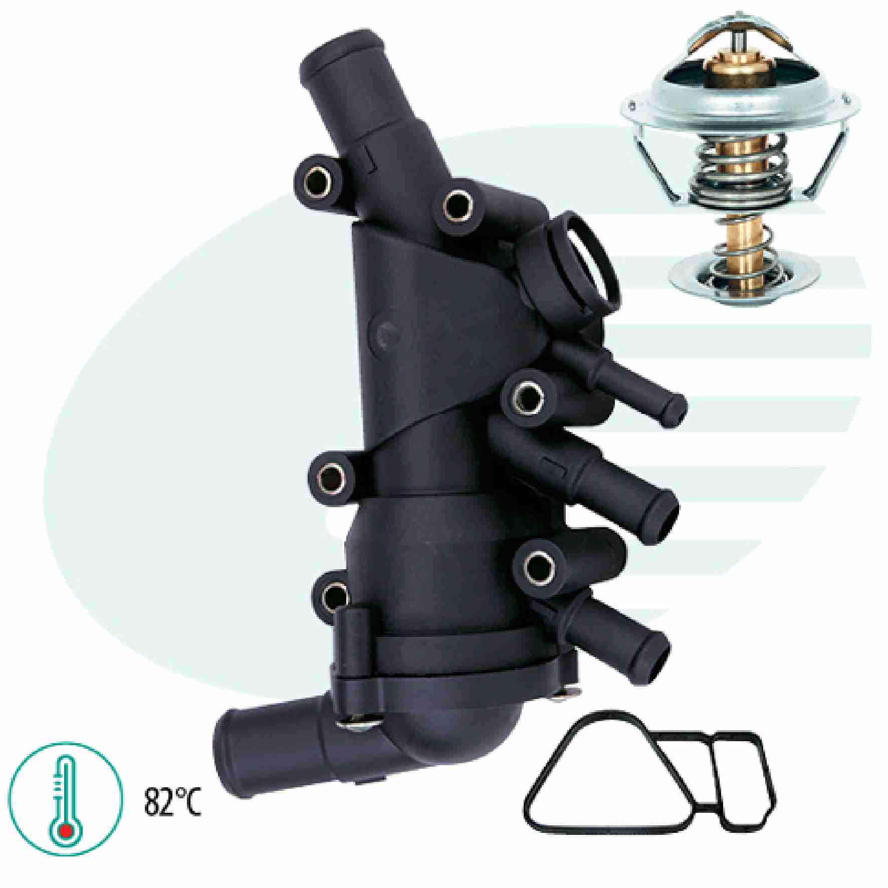 VALVULA TERMOSTATICA SENSOR COM CARCAÇA FIESTA-KA ZETEC  - IG402.1401-82