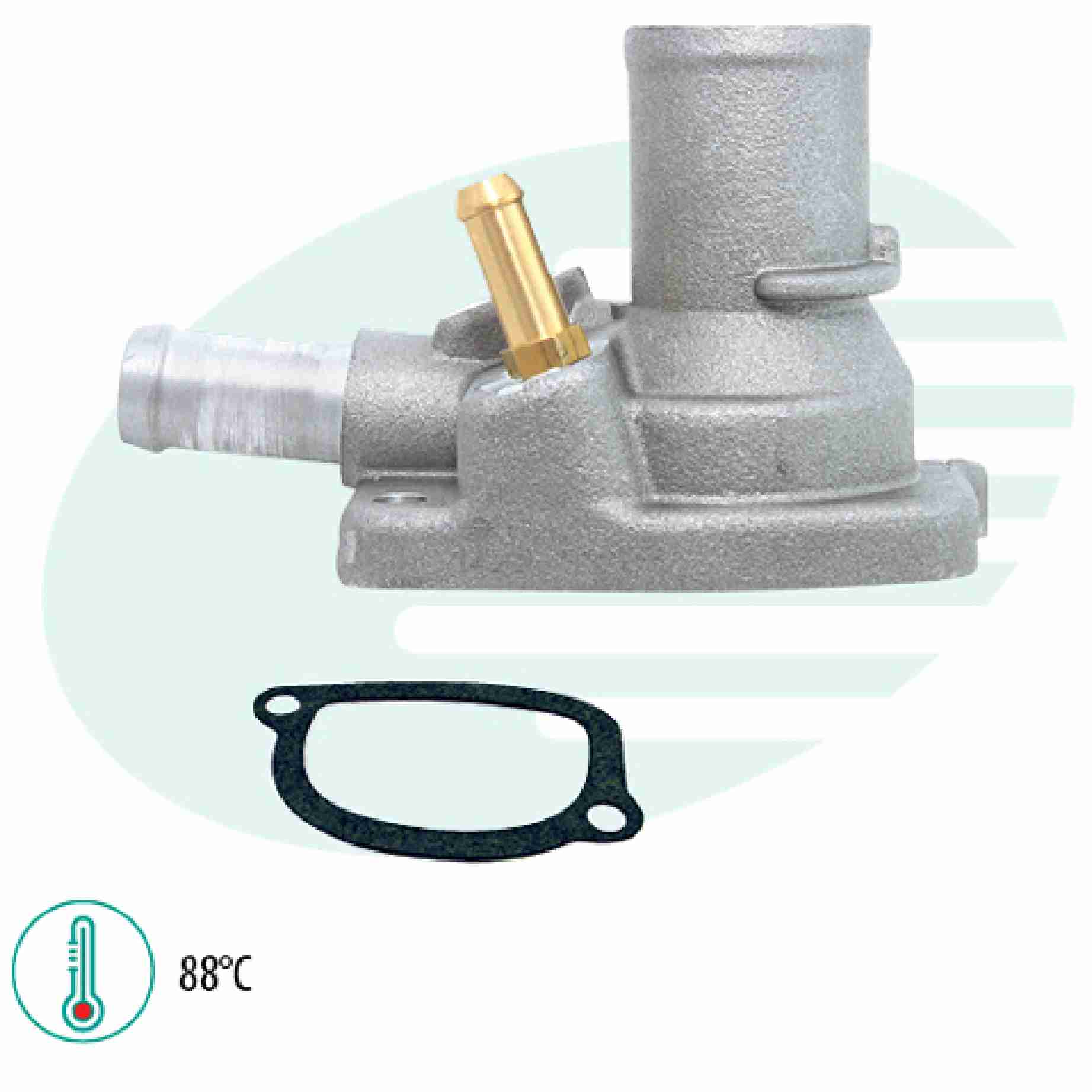 VALVULA TERMOSTATICA SENSOR COM CARCAÇA FIAT EVO 1.0 1.4  - IG402.1422-88