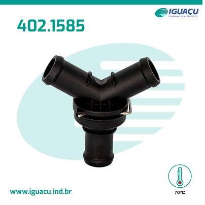 VALVULA TERMOSTATICA COM CARCACA VOLKSWAGEN VIRTUS, POLO - IG402.1585-70 IGUAÇU