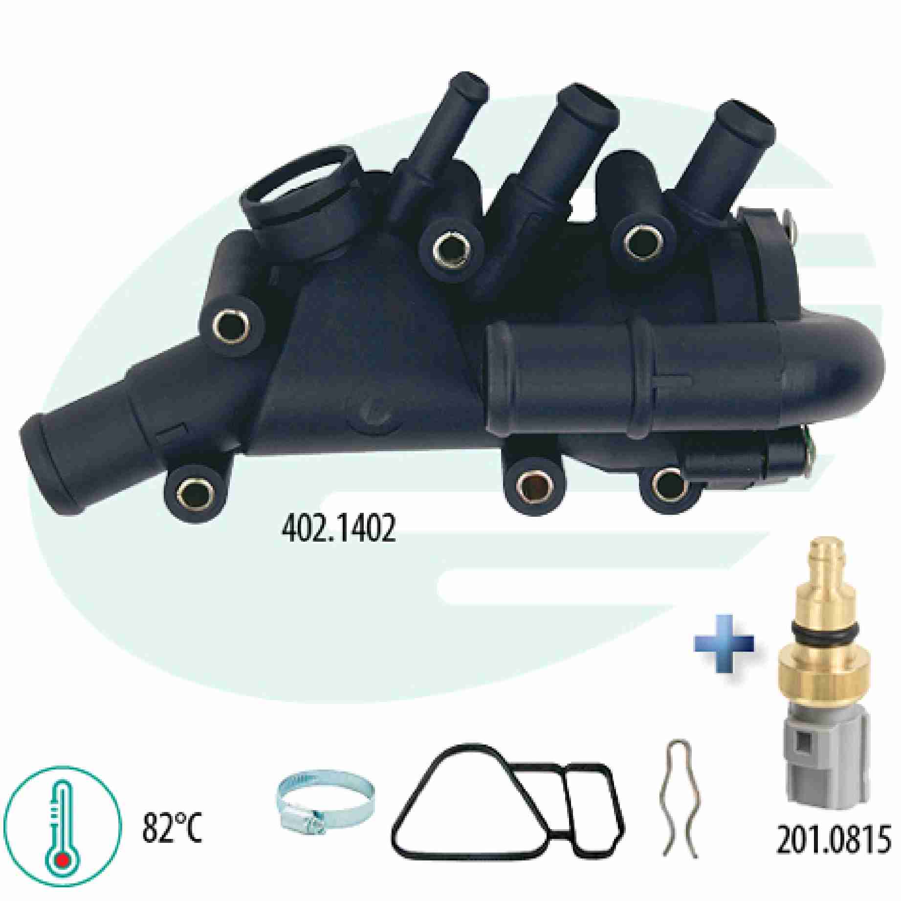 VALVULA TERMOSTATICA E SENSOR FIESTA- ZETEC  - IG601.3005-82