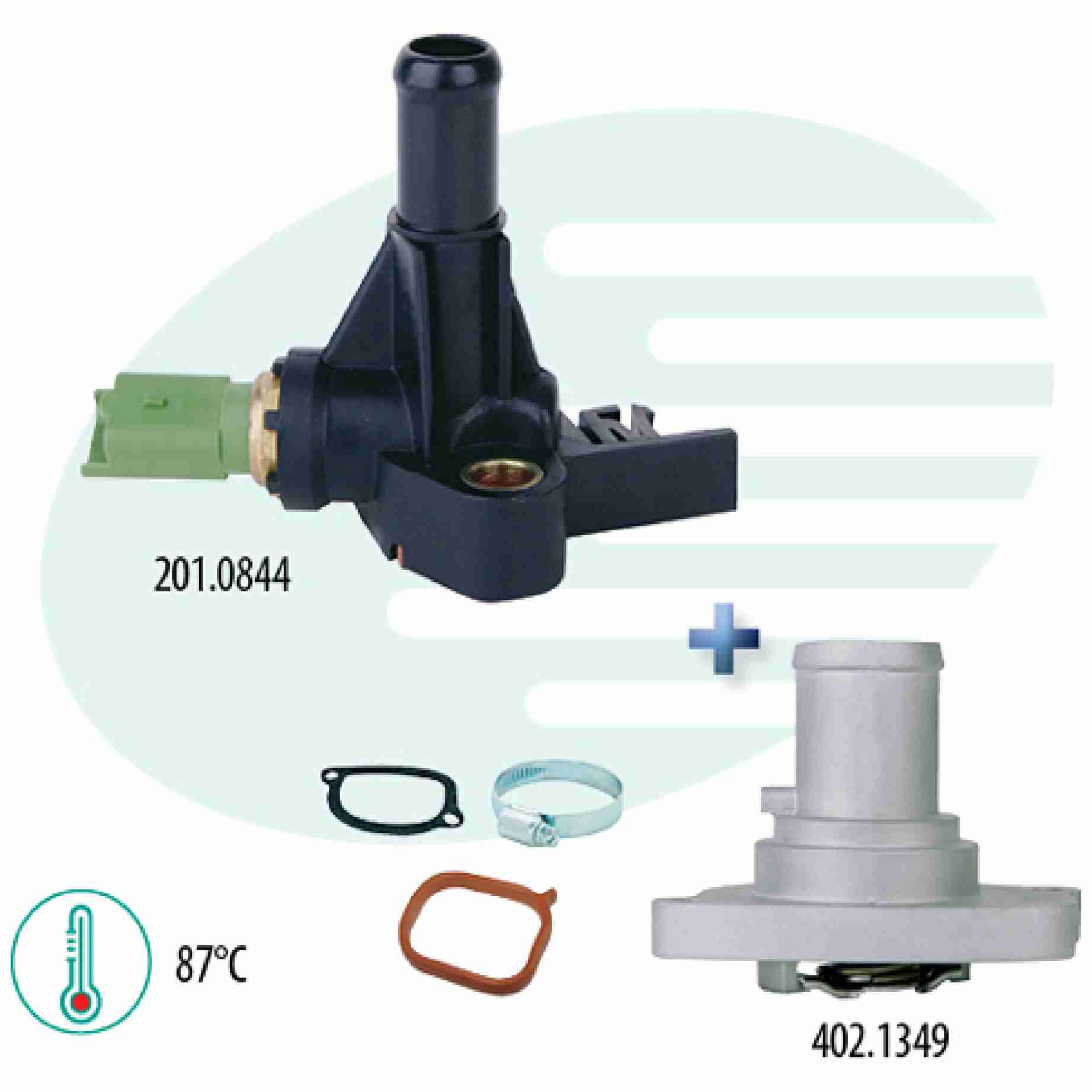 VALVULA TERMOSTATICA E SENSOR DOBLO-FIORINO-UNO  - IG601.3020-87
