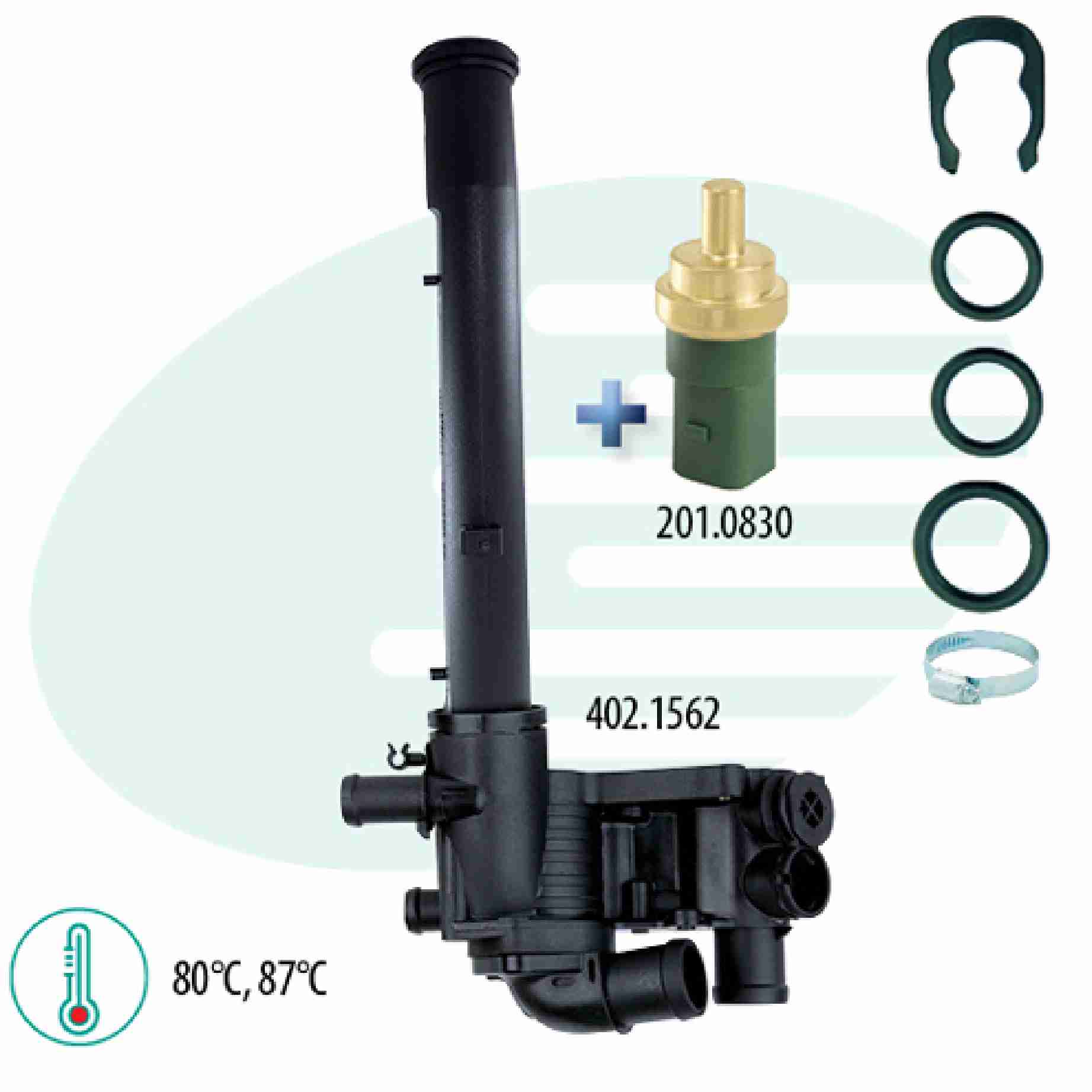VALVULA TERMOSTATICA E SENSOR GOL 1.0 8V 05-08 C/AR - IG601.3021-80