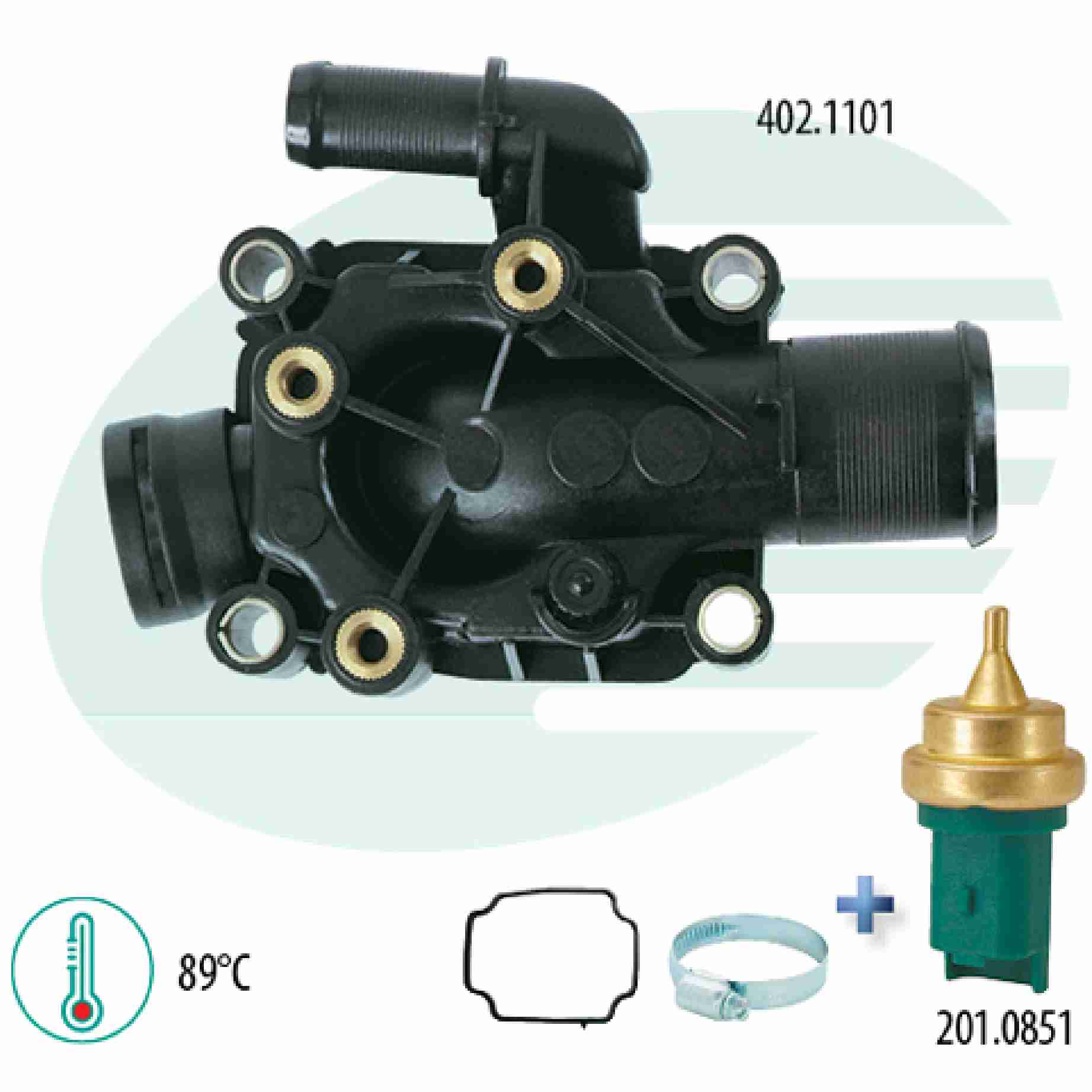VALVULA TERMOSTATICA E SENSOR C3-C4 PEUGEOT 206 - IG601.3033-89